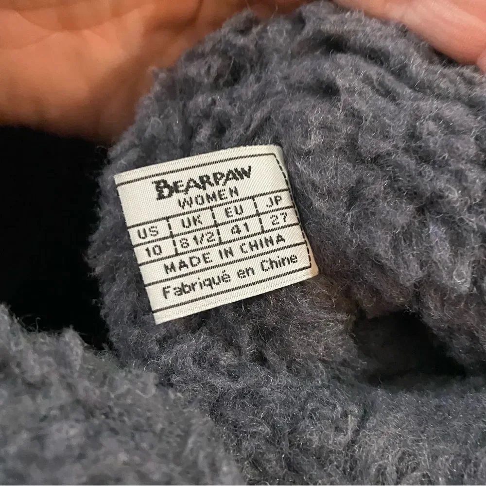 Bearpaw Shania Grey Suede Boots Shearling Lining